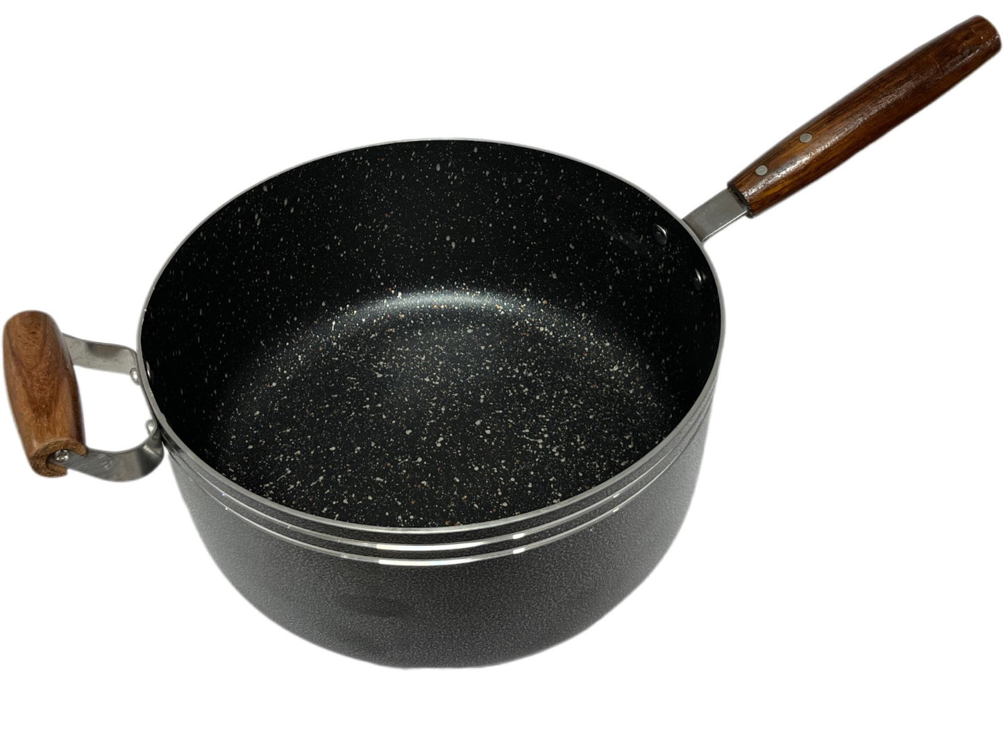 Mastercook Non Stick Wooden Handle Saucepan Set NO2 Set Of 3 - Image 4