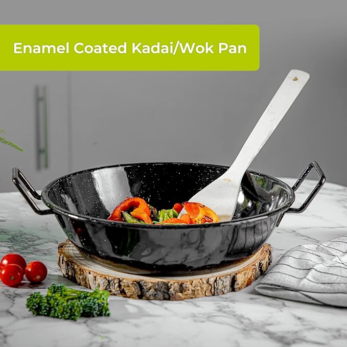 Mastercook Non Stick Enamel Karai KARAI28CM 28cm - Image 3