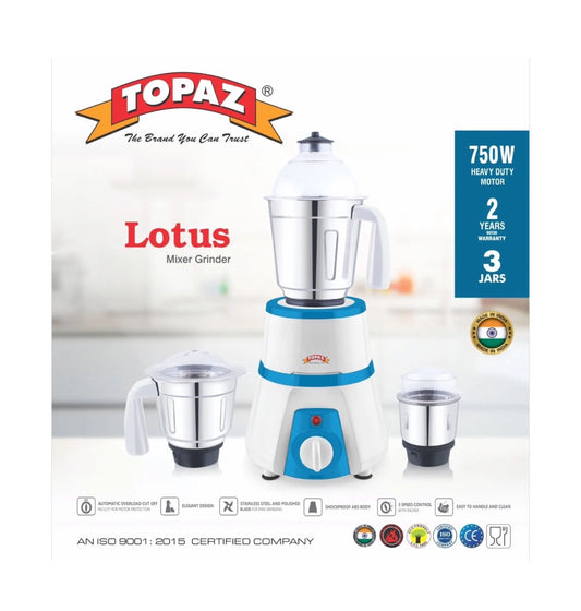 Topaz Lotus Mixer Grinder 750W GRINDER750W - Image 2
