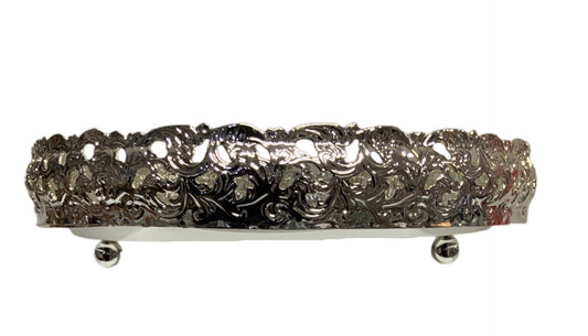 Silver Paandan Tray Round With Ball Feet Silver - Image 2