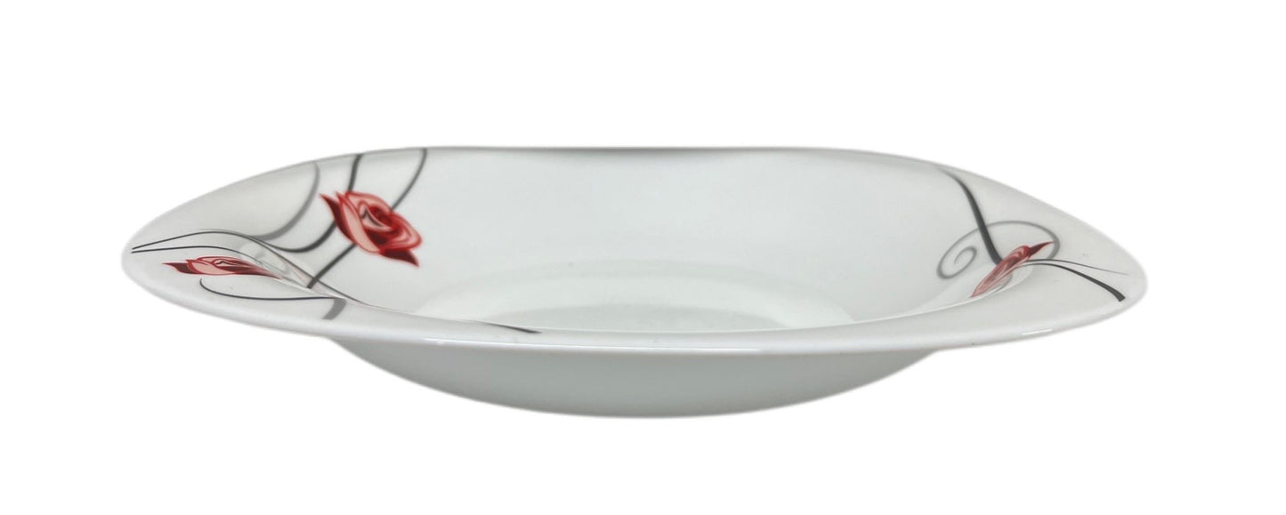 Pars Opal Rose Square Soup Plate ROSE22 22.5cm - Image 2