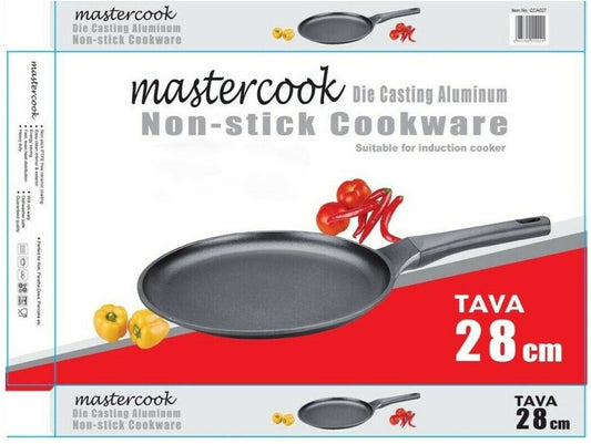 Mastercook Non Stick Die Cast Tava With Plastic Handle HANDLE28CM 28cm - Image 2
