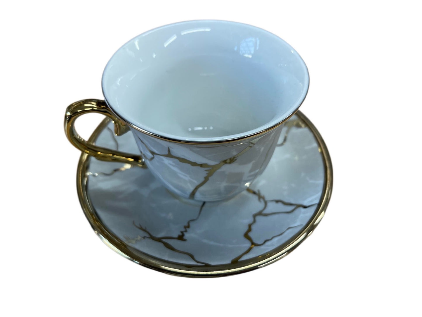 Gold Line Tea Set With Stand SET14PC Gold Set Of 14 - Image 4