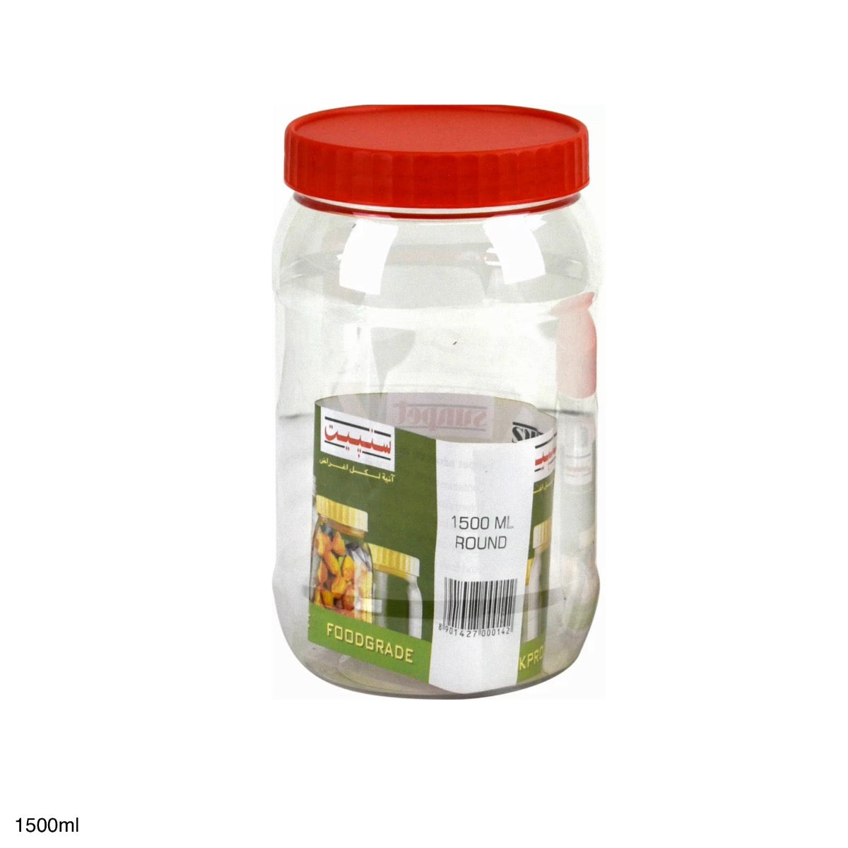 Plastic Sunpet Jar JAR1500ML 1500ml - Image 1
