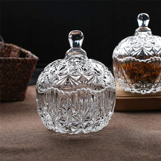Glass Candy Bowl Set With Tray Set Of 3 - Image 9