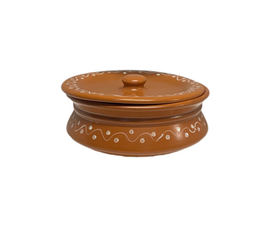 Flat Ceramic Handi With Lid - Image 2