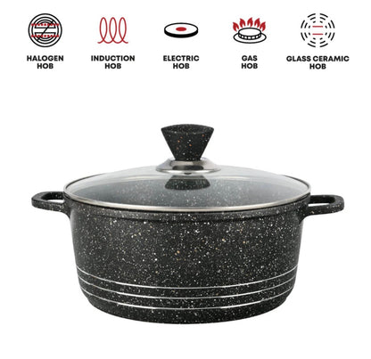 Black Marbell Die Cast Non Stick Pan Set Black Set Of 4 - Image 5