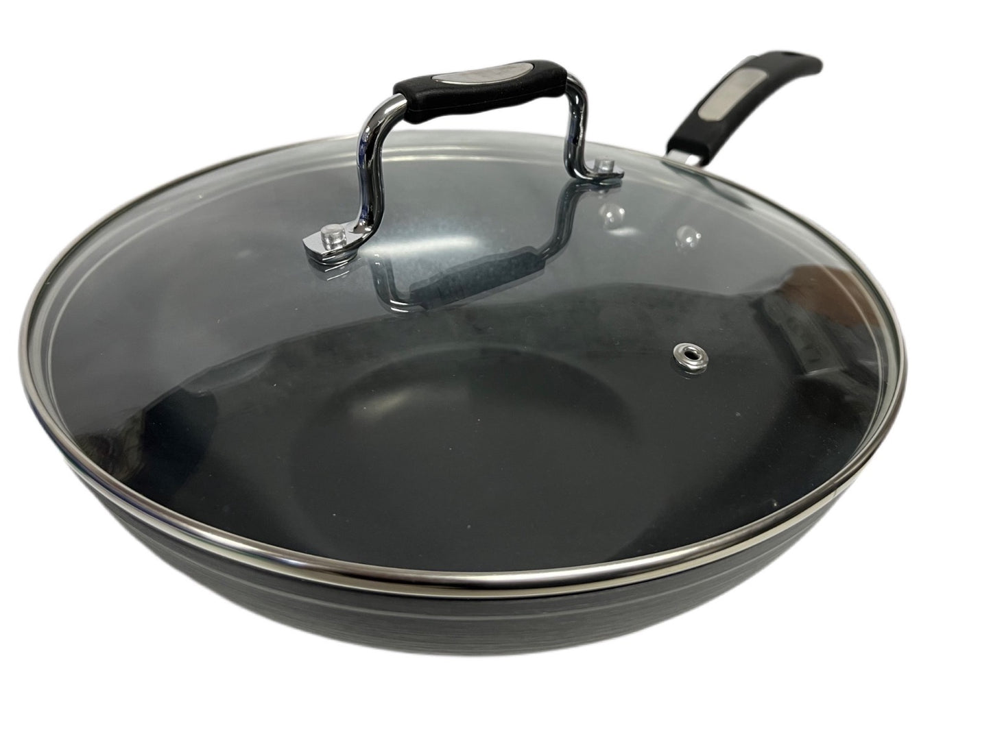 Mastercook Non Stick Hard Anodized Long Handle Wok / Karai KARAI28CM 28cm - Image 4