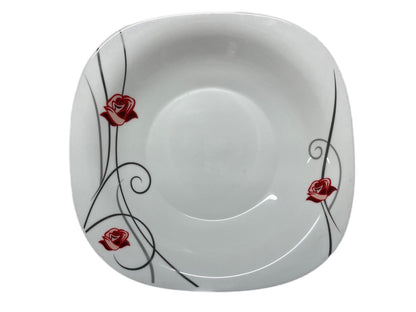 Pars Opal Rose Square Soup Plate ROSE22 22.5cm - Image 1