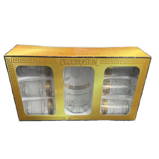 Celebration Gold Water / Juice Set Gold Set Of 7 - Image 2