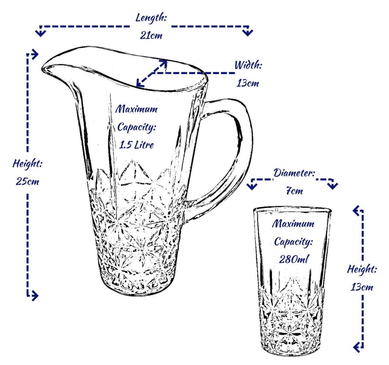 Delisoga Water Set Set Of 7 - Image 3