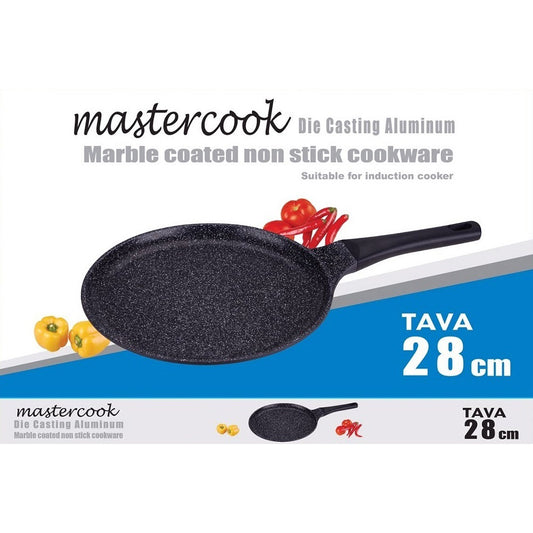 Mastercook Non Stick Die Cast Tava Marble Coating With Plastic Handle HANDLE28CM 28cm - Image 2