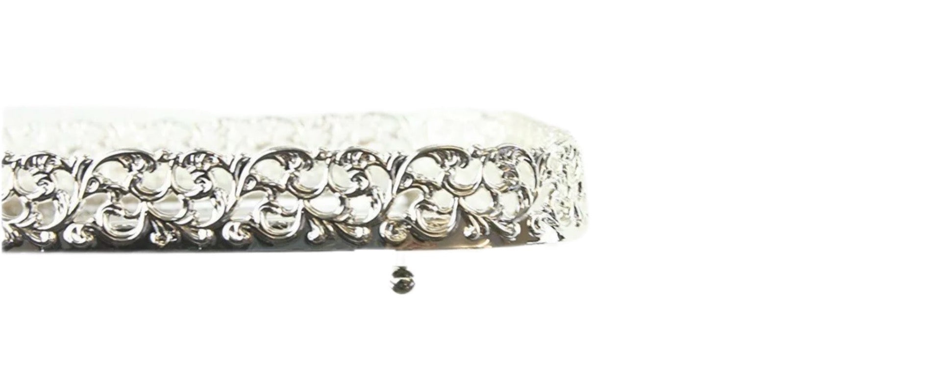 Square Silver Paandan Tray With Ball Feet Silver - Image 3