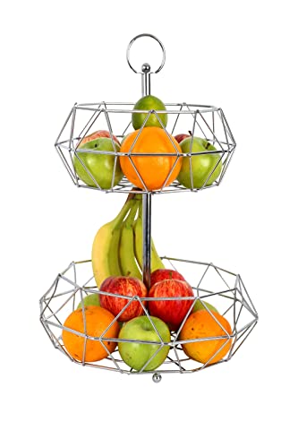 2 Tier Fruit Basket Hexagonal - Image 2
