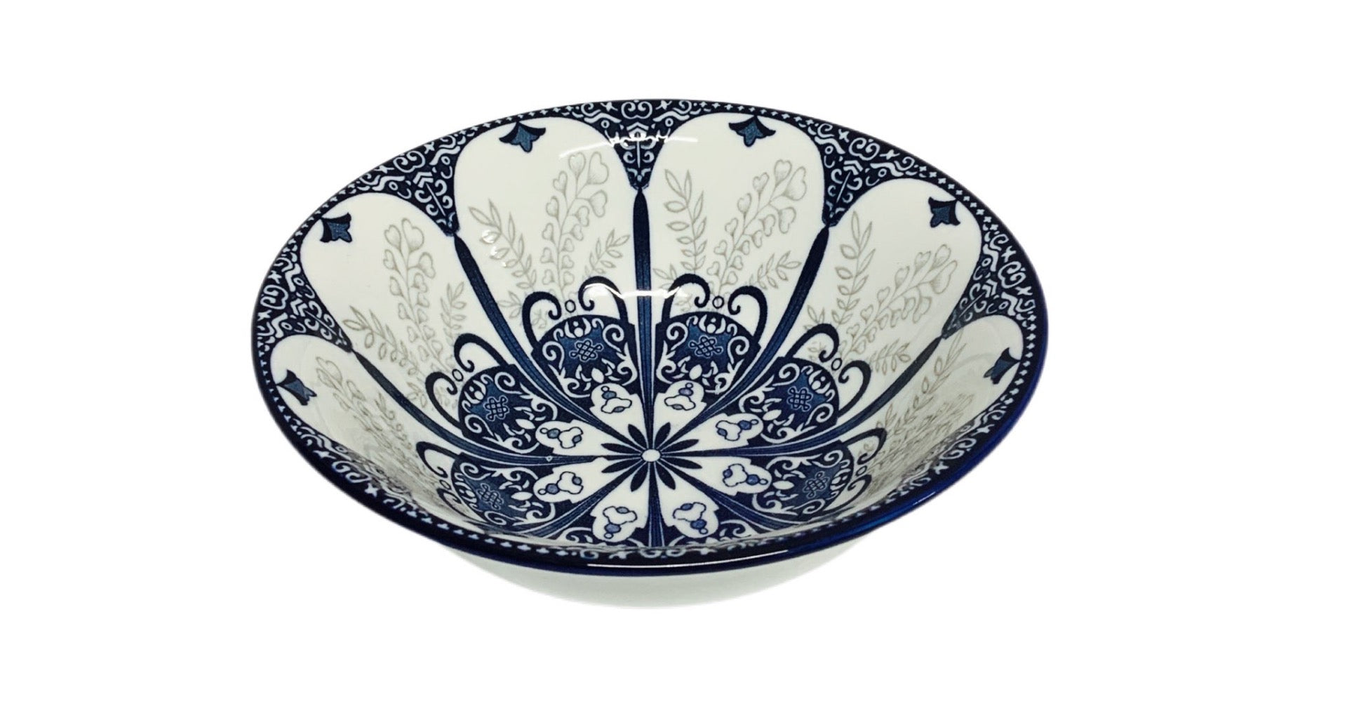 Cereal Bowl Blue Floral Pack Of 6 Blue 6inch - Image 1