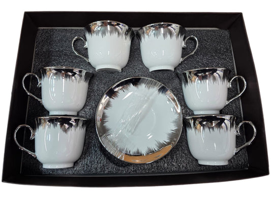 Tea Set Silver Pattern Silver Set Of 12 - Image 1