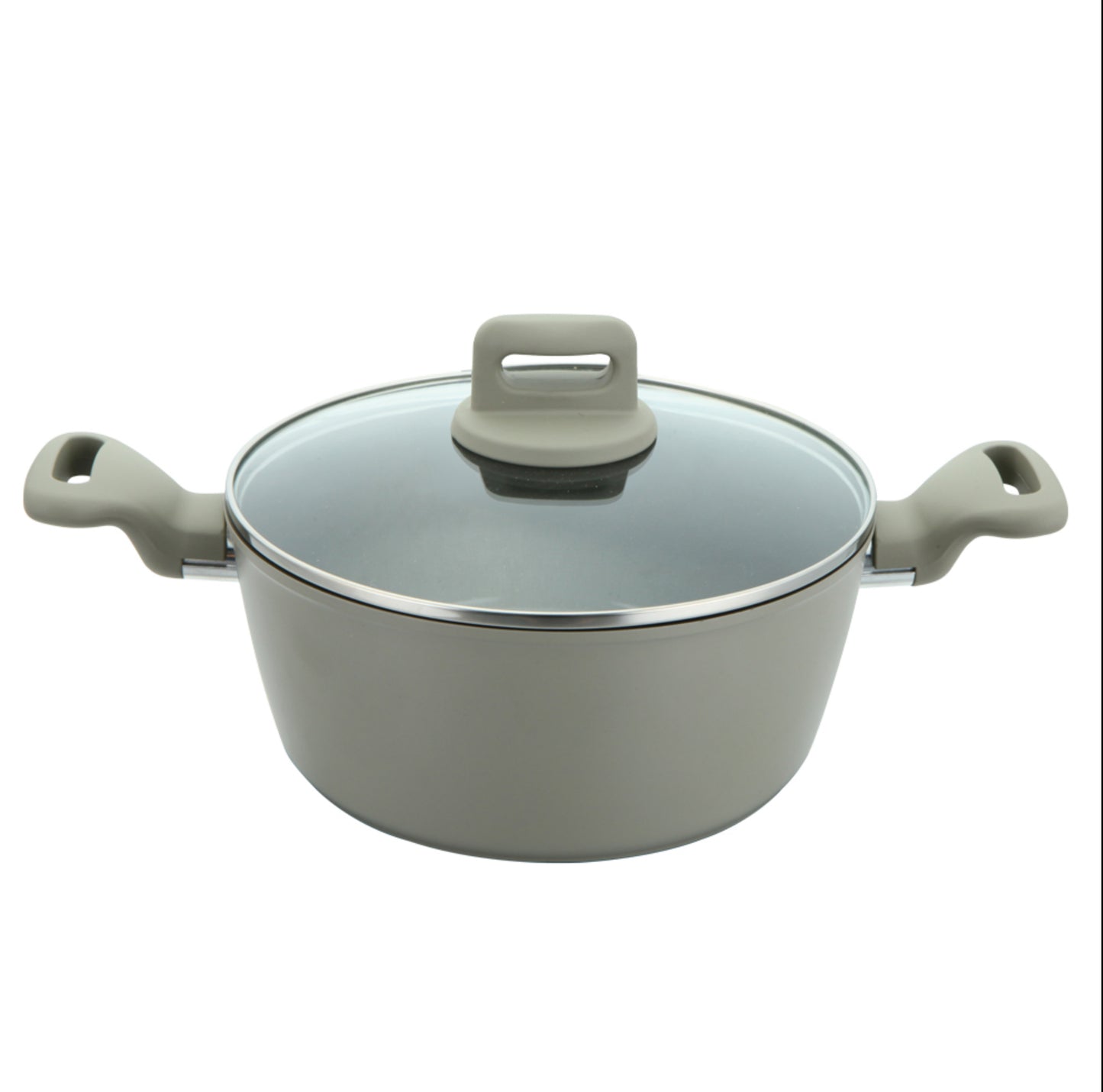 Zoya Stockpot Set With Glass Lid Forged Aluminium Body Ceramic Non Stick Coating Induction Ready - Image 7