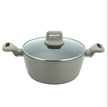 Zoya Stockpot Set With Glass Lid Forged Aluminium Body Ceramic Non Stick Coating Induction Ready - Image 7