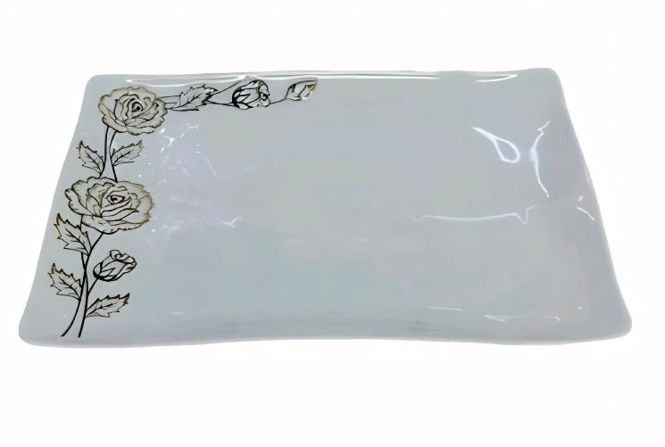 Square White Porcelain Dinner Set White Set Of 26 - Image 2