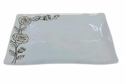 Square White Porcelain Dinner Set White Set Of 26 - Image 2