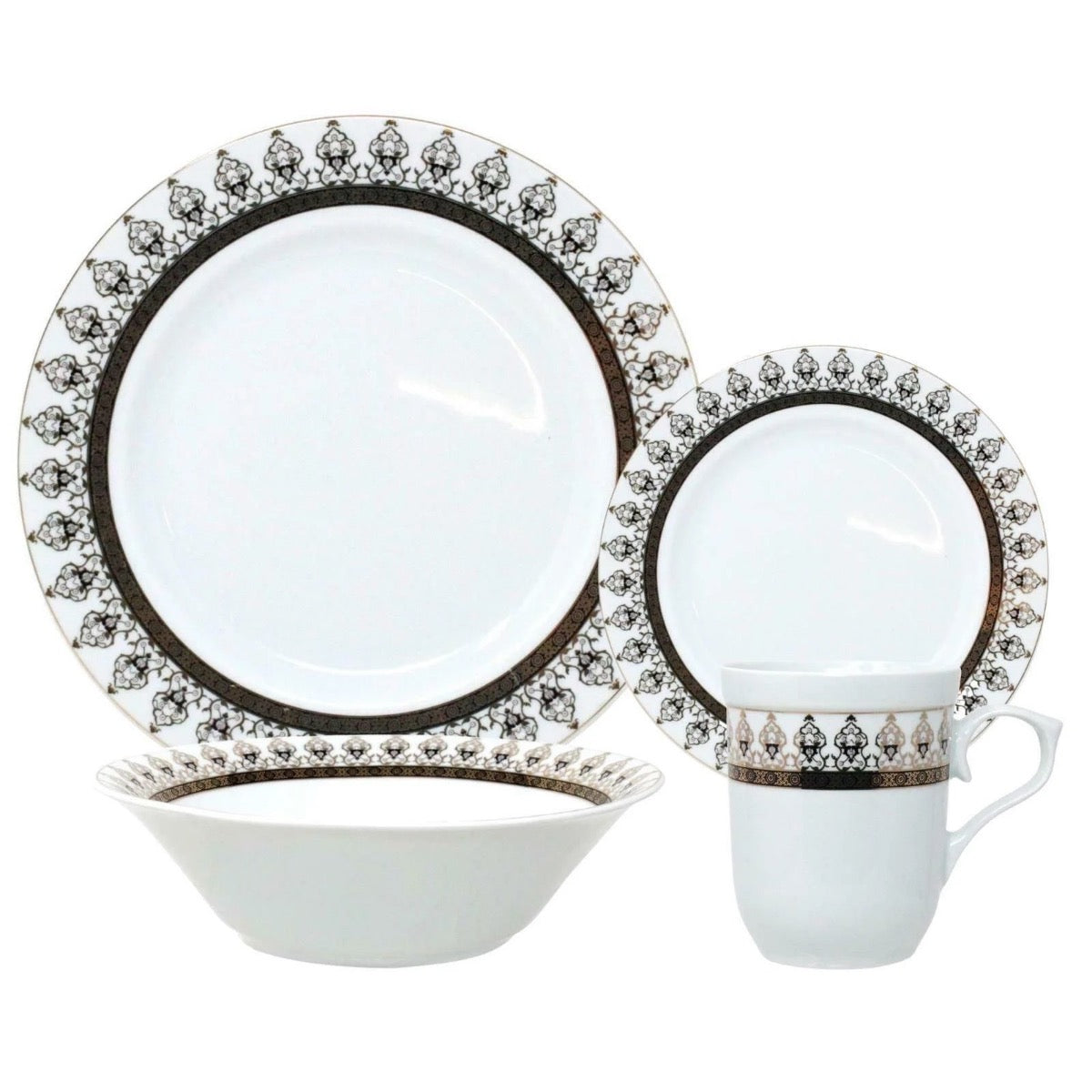 Sorena Porcelain Dinner Set PORCELAIN16 Set Of 16 - Image 1