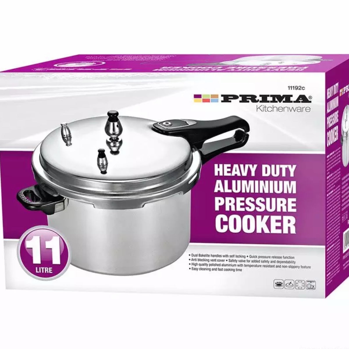 Heavy Duty Aluminium Pressure Cooker COOKER11L 11l - Image 2