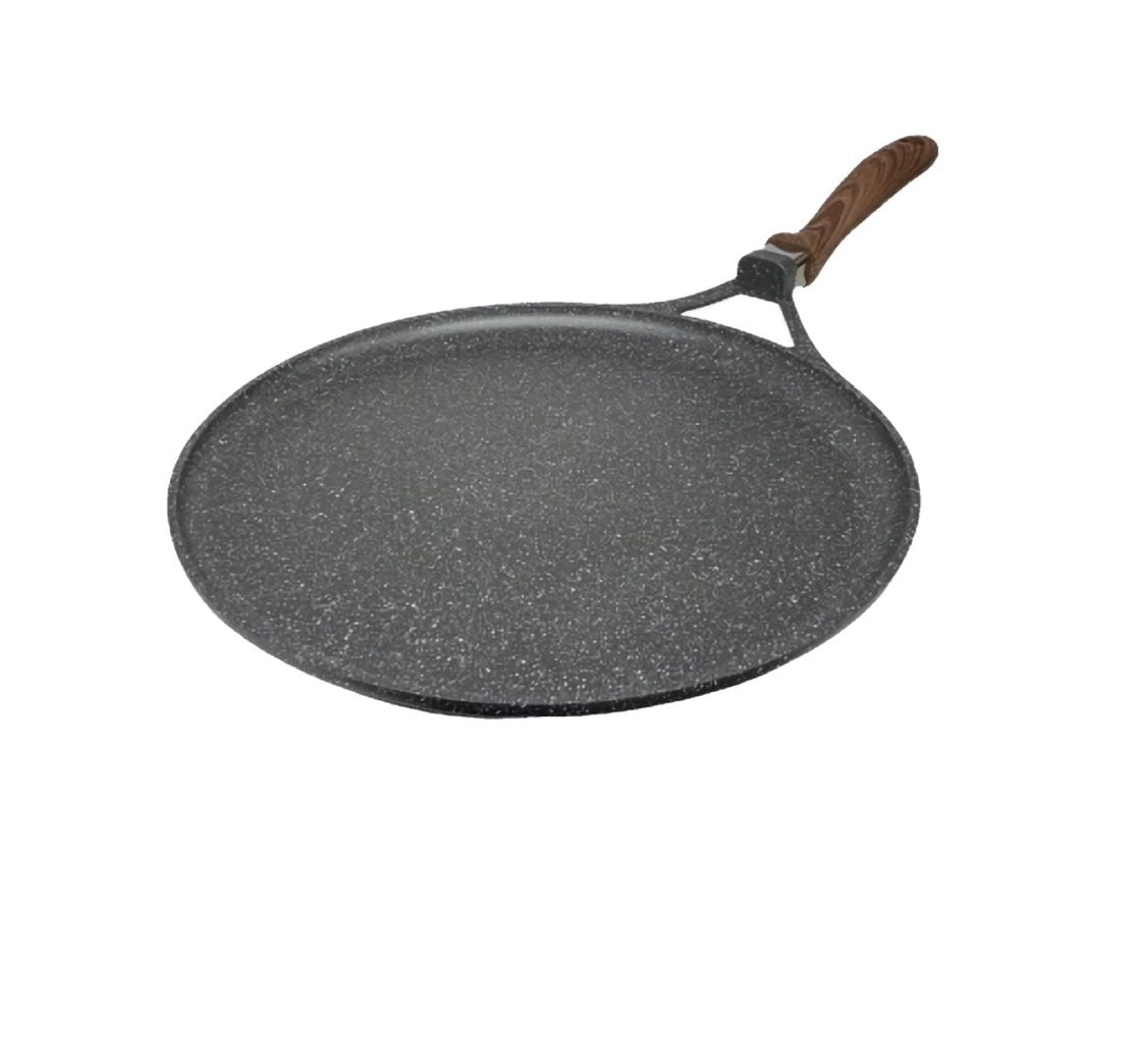 Mastercook Non Stick Die Cast Tava With Wooden Handle HANDLE32CM 32cm - Image 1