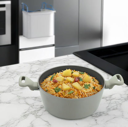 Zoya Stockpot Set With Glass Lid Forged Aluminium Body Ceramic Non Stick Coating Induction Ready - Image 9