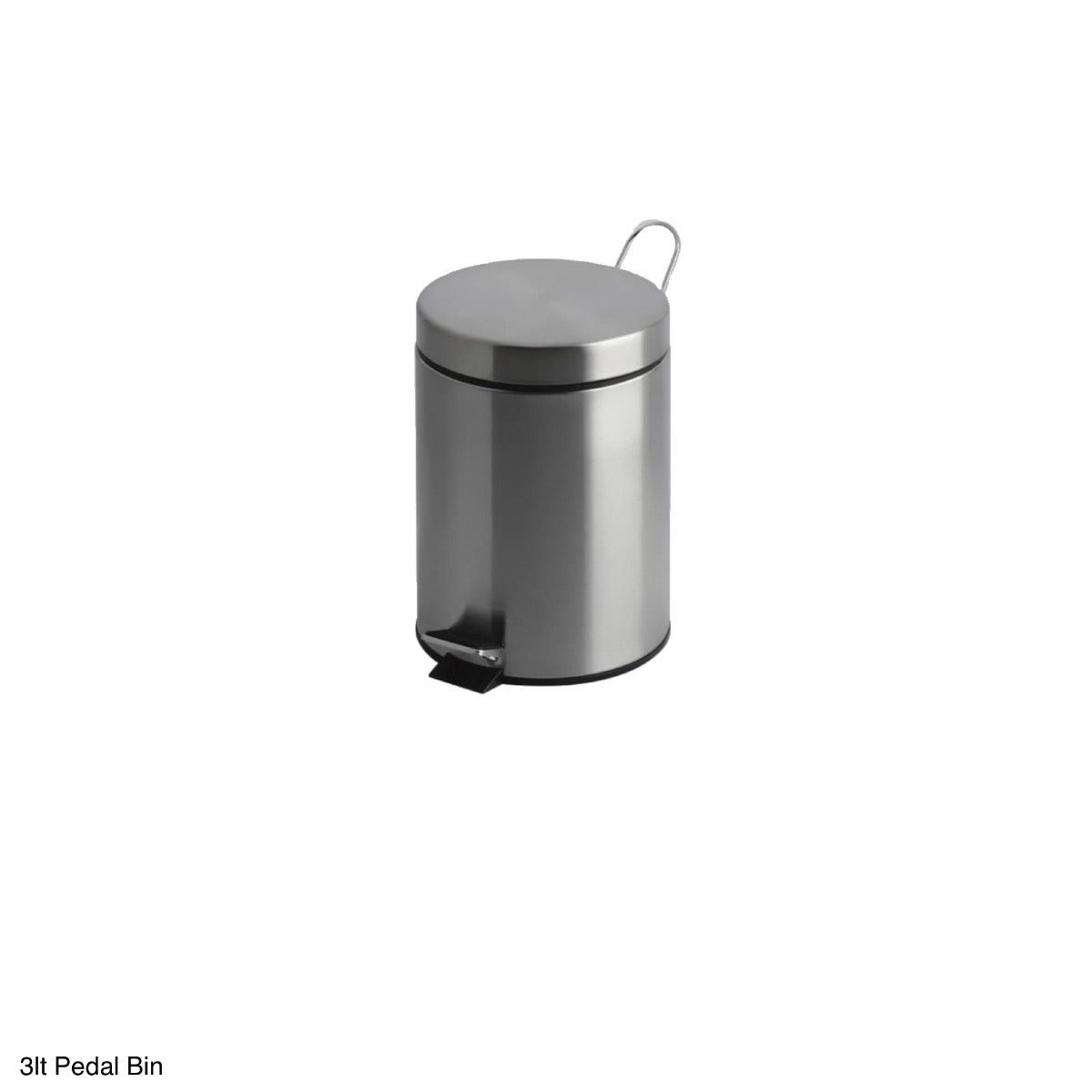 Stainless Steel Chrome Finish Pedal Bin 3l - Image 1