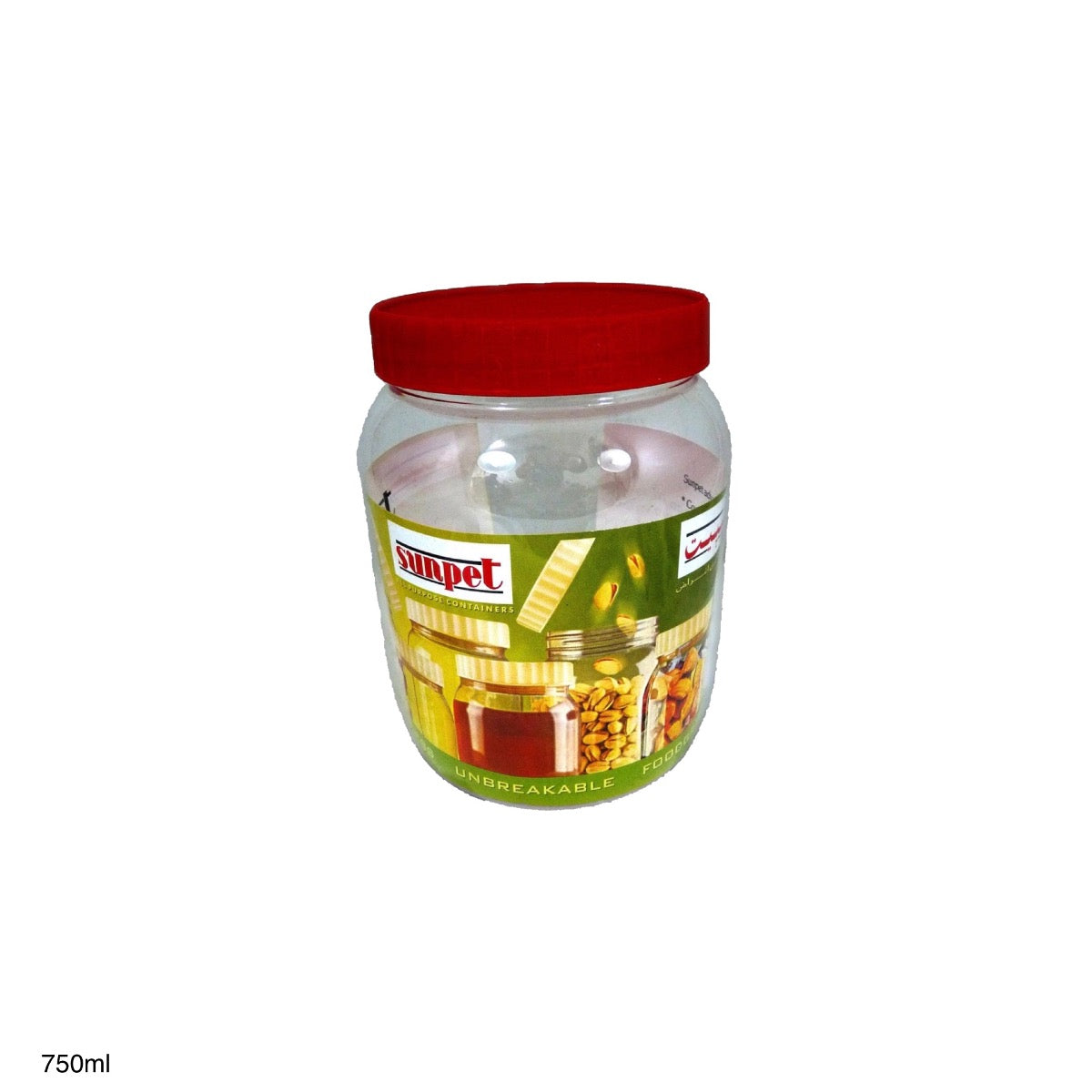 Plastic Sunpet Jar JAR750ML 750ml - Image 1