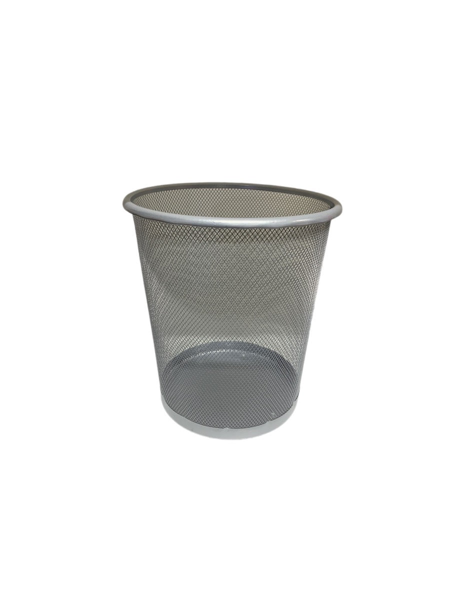 Mesh Waste Bin Silver Silver - Image 1