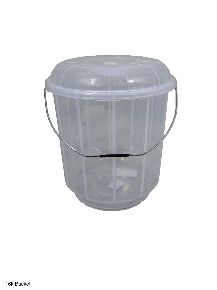 Round Clear Bucket With Lid NO1 Clear - Image 1