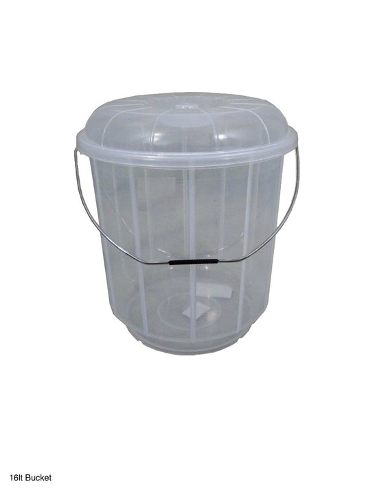 Round Clear Bucket With Lid NO1 Clear - Image 1