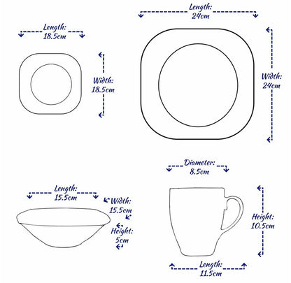 Saya Dinner Set SAYA16 Set Of 16 - Image 3