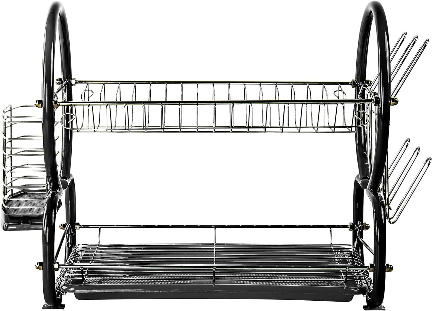 2 Tier Dish Drainer Black Black - Image 1