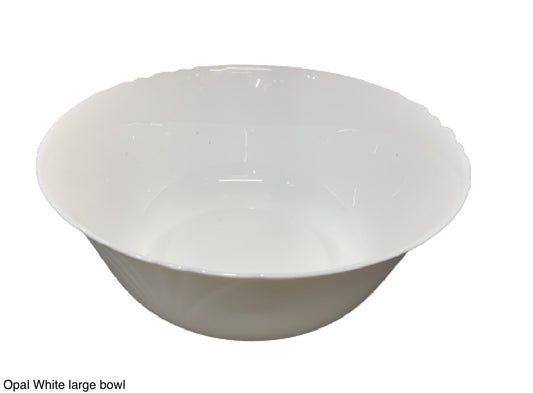 Opal White Plain Round Large Bowl PLAIN24 White 24.5cm - Image 1