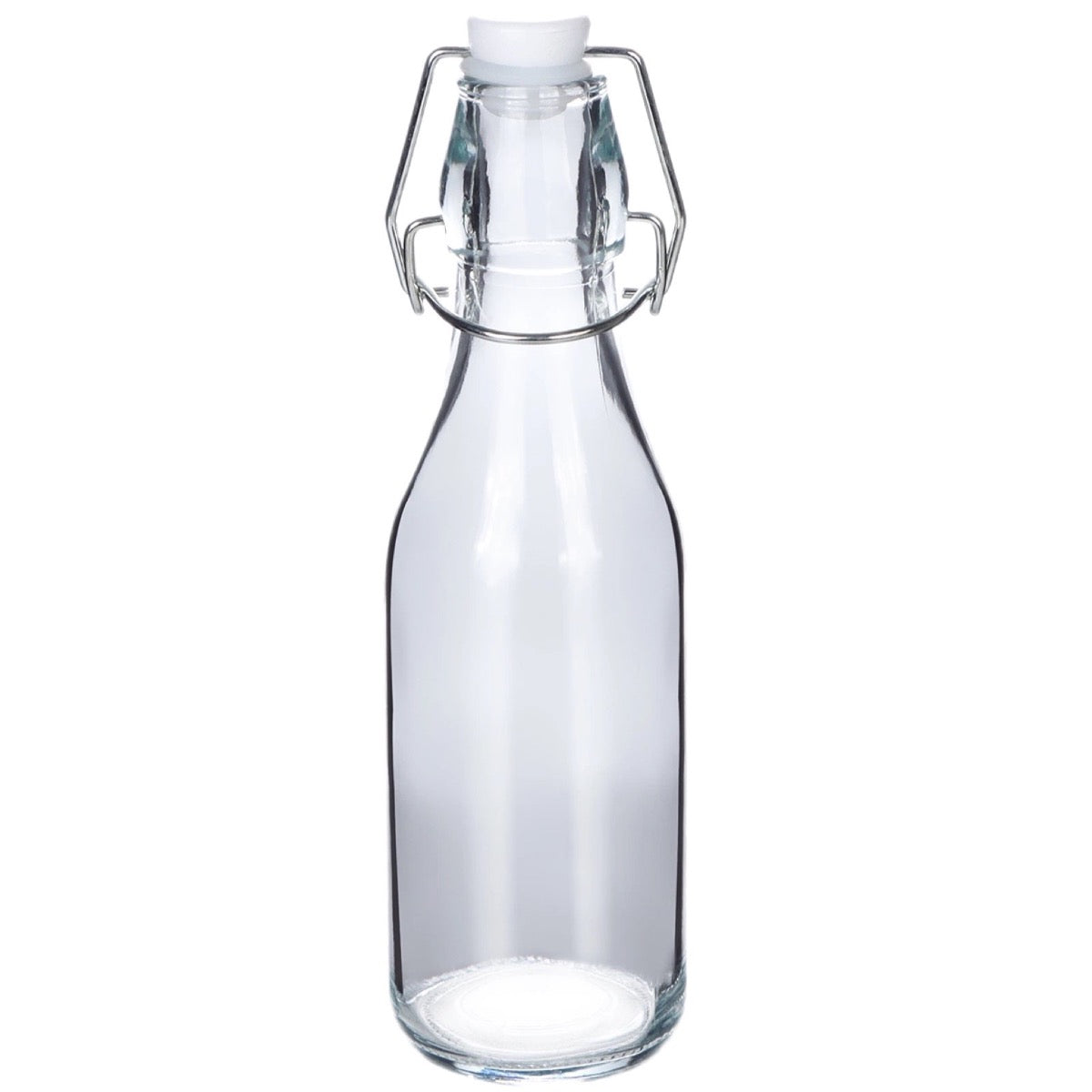 Glass Bottle Round With Swing Top Clip Lid LID1000ML 1000ml - Image 1