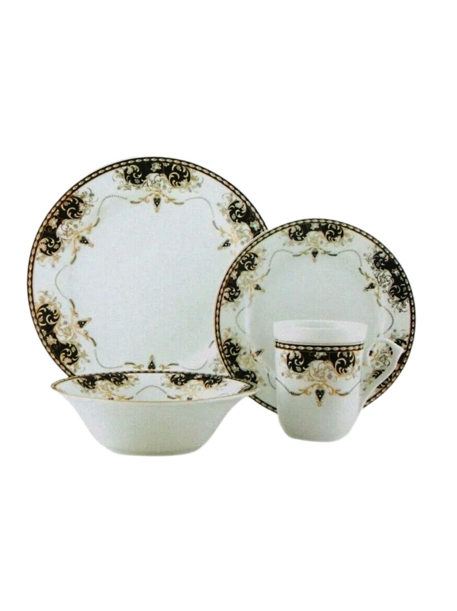 Vana Porcelain Dinner Set PORCELAIN16 Set Of 16 - Image 1