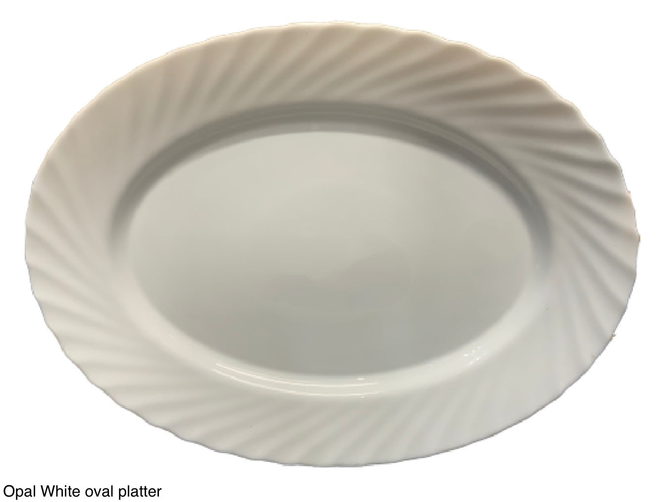 Opal White Plain Oval Platter PLAIN34CM White 34cm - Image 1