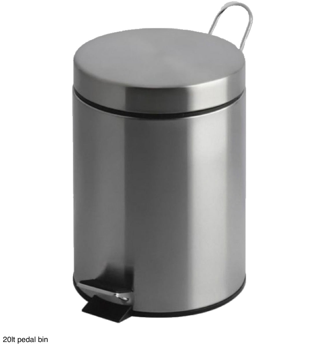 Stainless Steel Chrome Finish Pedal Bin 20l - Image 1