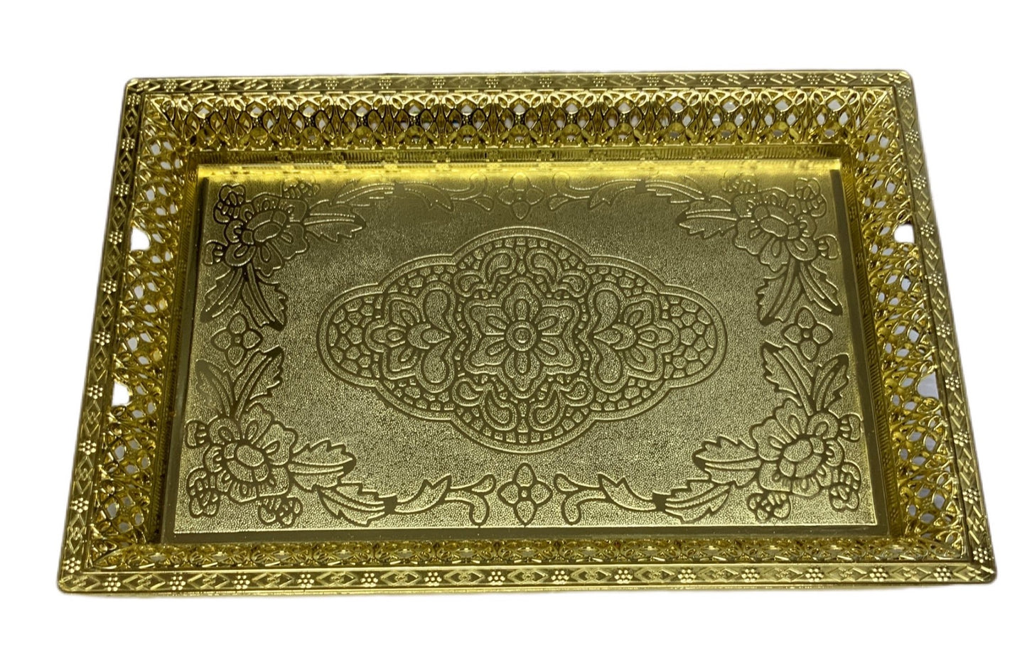 Gold Plastic Tray Gold - Image 2