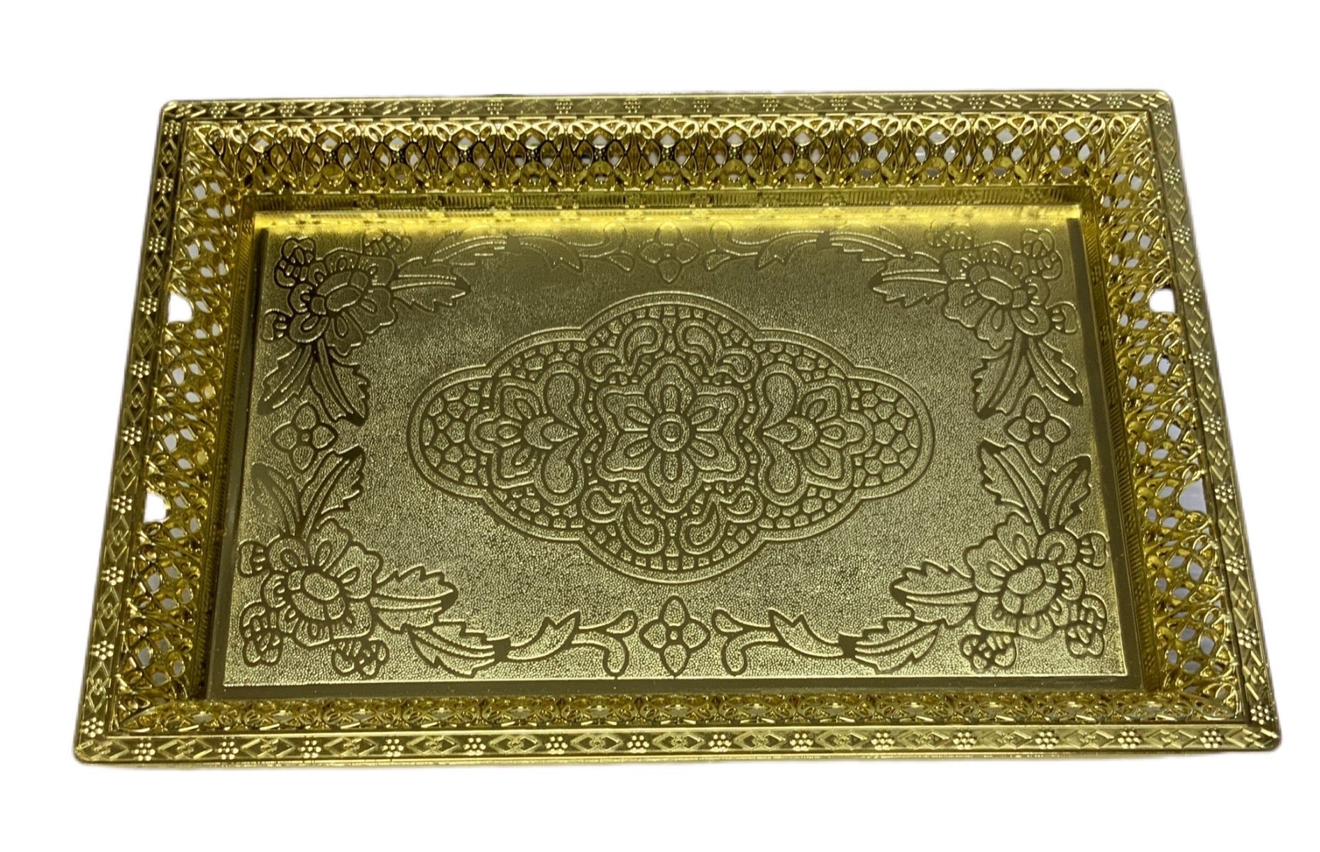 Gold Plastic Tray Gold - Image 2