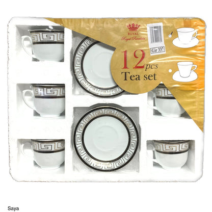 Saya Porcelain Tea Set PORCELAIN12 Set Of 12 - Image 1