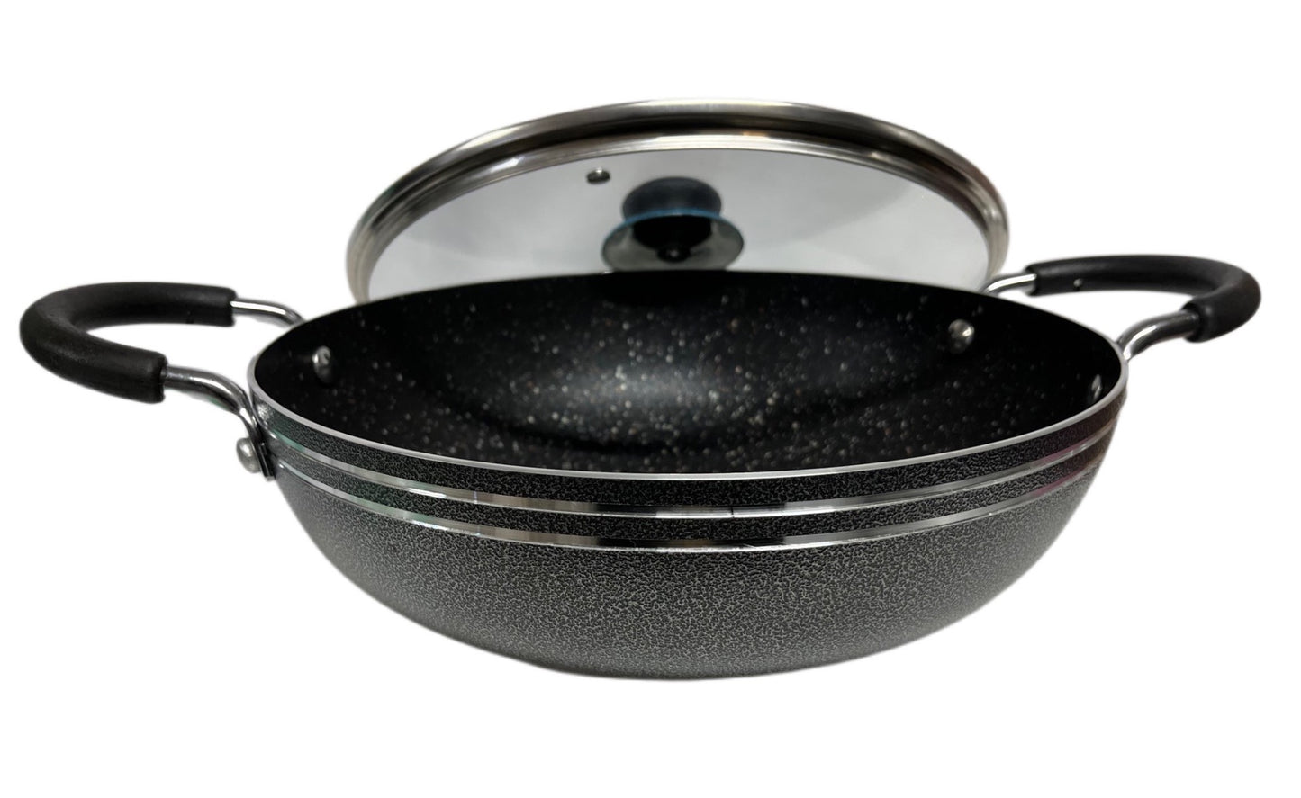 Non Stick Wok / Karai With Lid LID30CM 30cm - Image 3