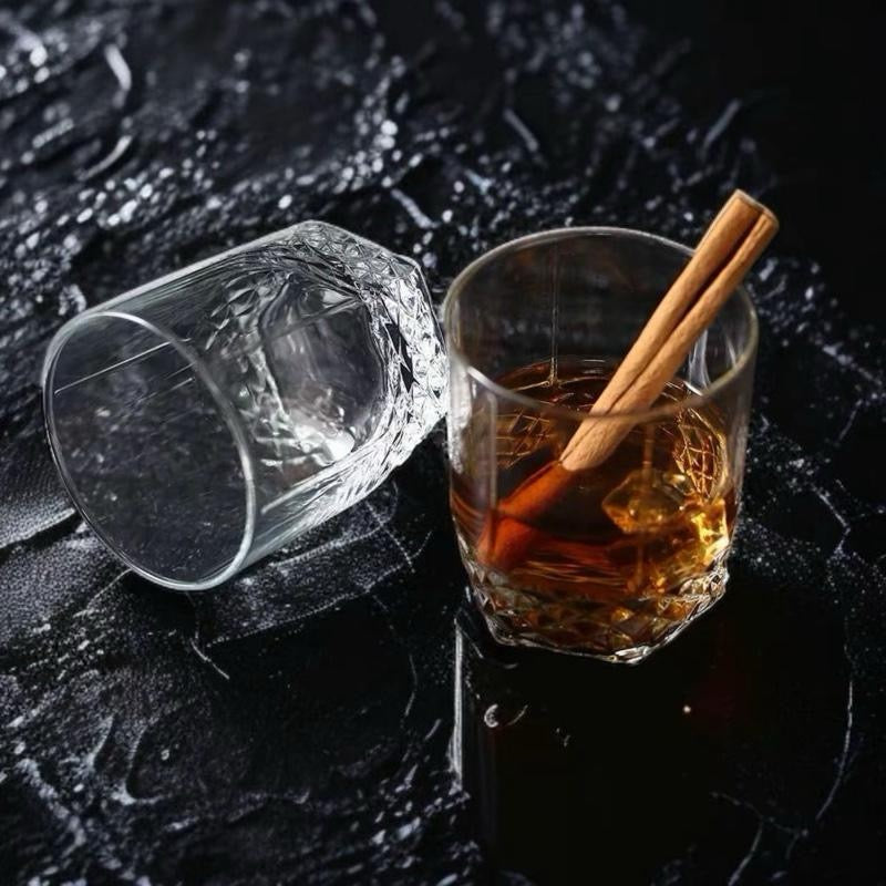 Glasses Clear Drinking Glasses Diamond Like Pattern Clear Set Of 6 320ml - Image 8