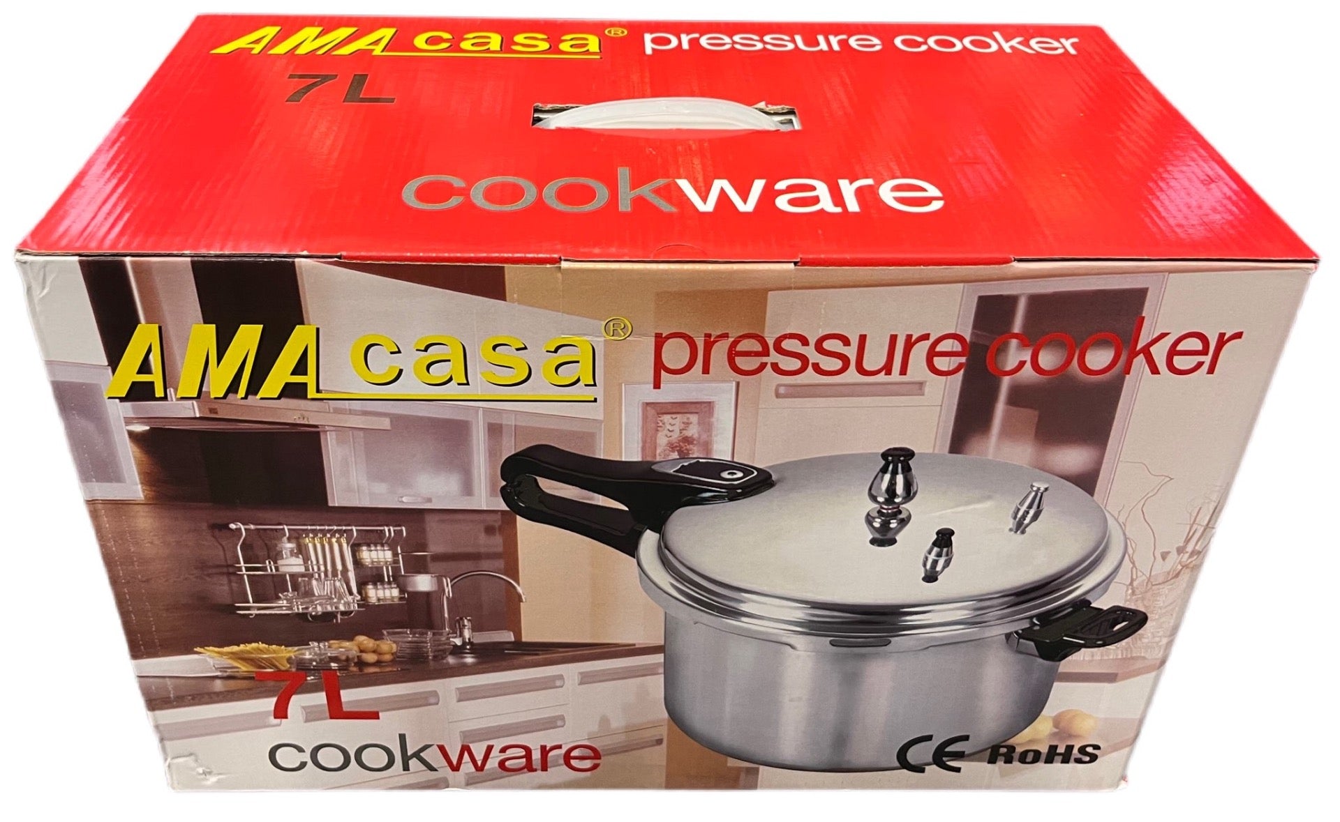 Heavy Duty Aluminium Pressure Cooker 7l - Image 2