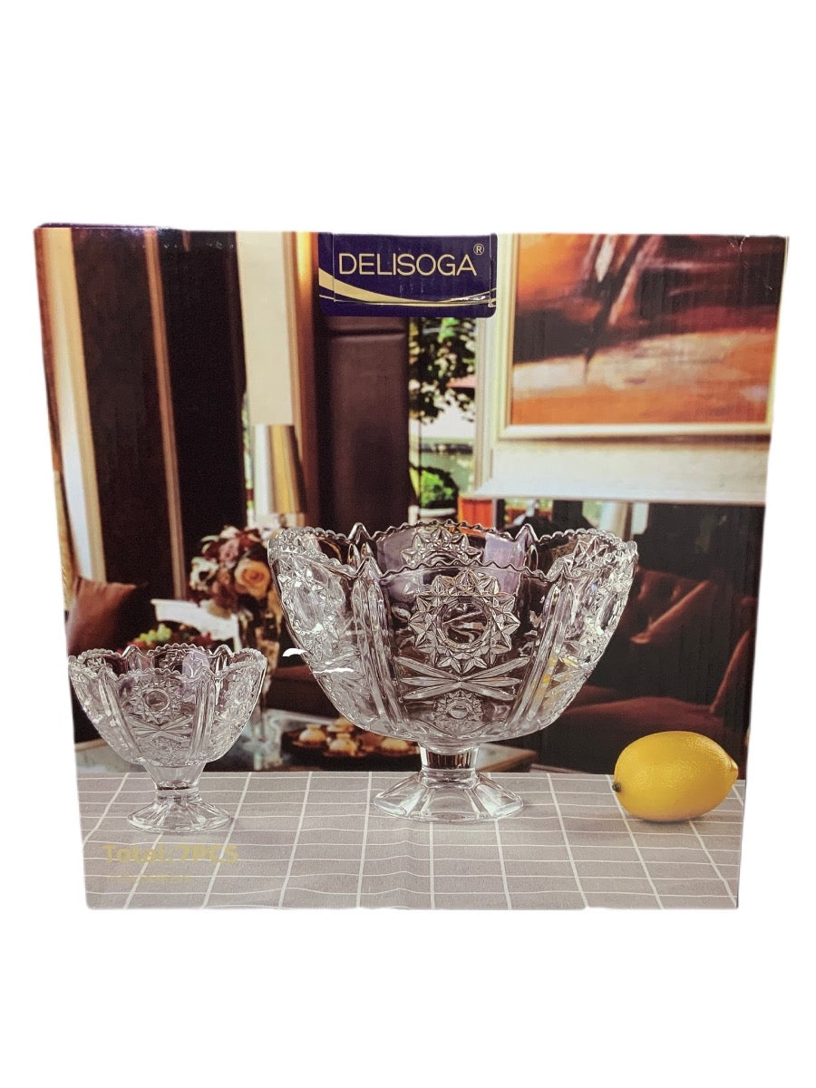 Deli Footed Custard / Fruit Set Set Of 7 - Image 1