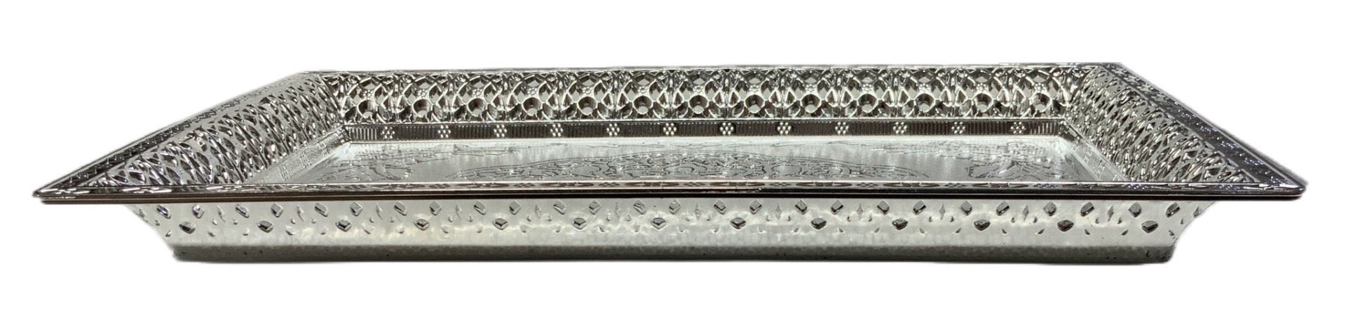 Silver Plastic Tray Silver - Image 3