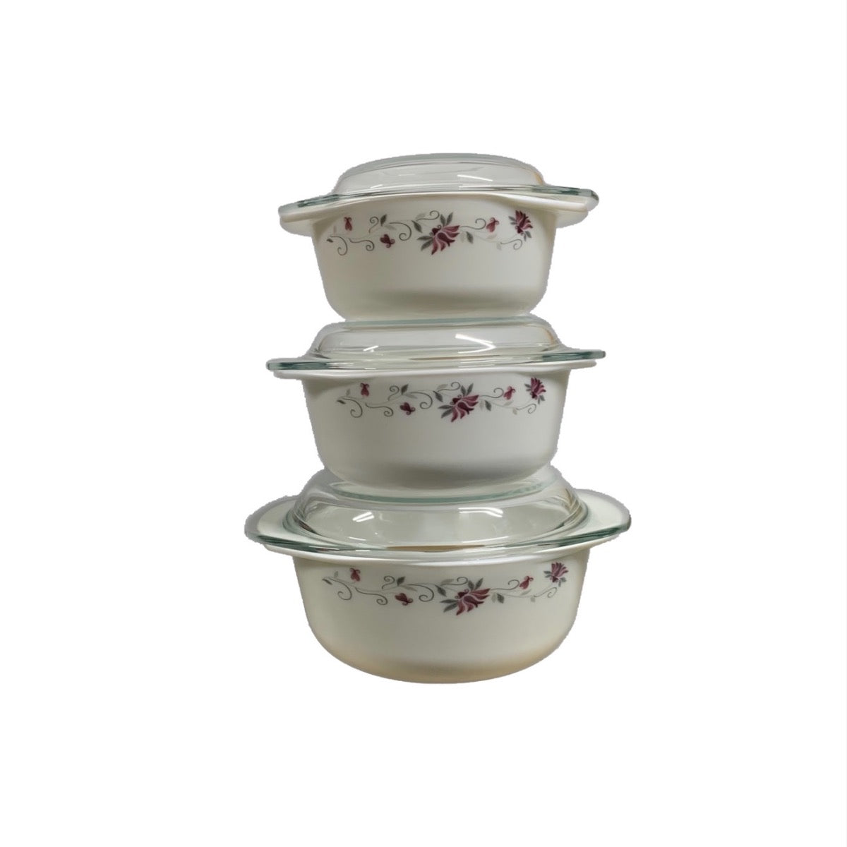 Linda Round Opal Casserole Set Set Of 3 - Image 1