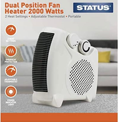 Status 2000W Electrical Fan Heater 2 Heat Setting STATUS2000W - Image 3